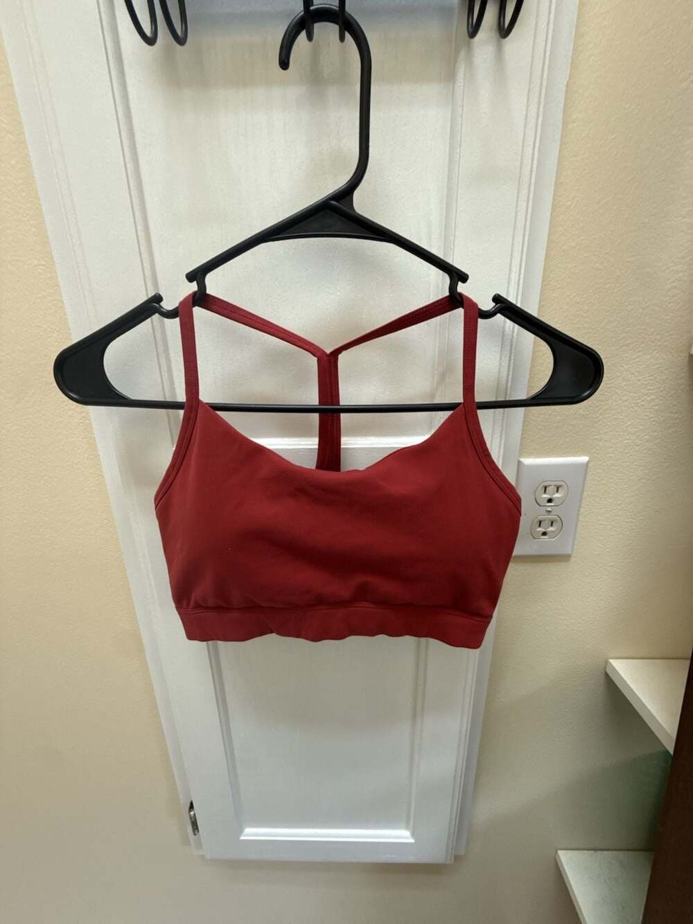 Pickletini Red Y-Back Sports Bra Pickleball Activewear Top